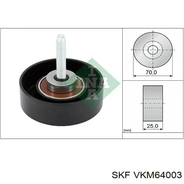 Ролик приводного ременя, паразитний SKF VKM64003 ціна, від 17.60 USD