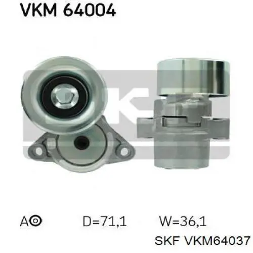 VKM64037 SKF натягувач приводного ременя