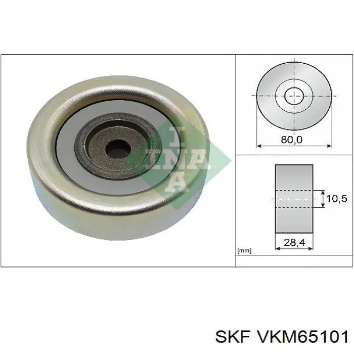 Ролик приводного ременя, паразитний SKF VKM65101 ціна, від 27.56 USD