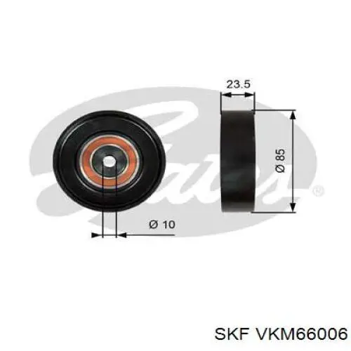 VKM66006 SKF ролик приводного ременя, паразитний