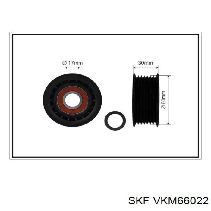 VKM66022 SKF ролик приводного ременя, паразитний
