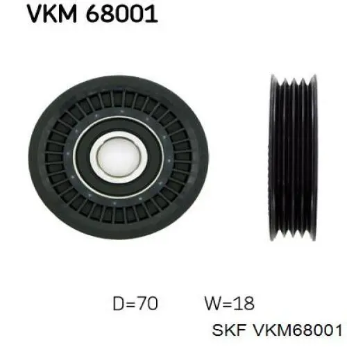 VKM68001 SKF ролик натягувача приводного ременя