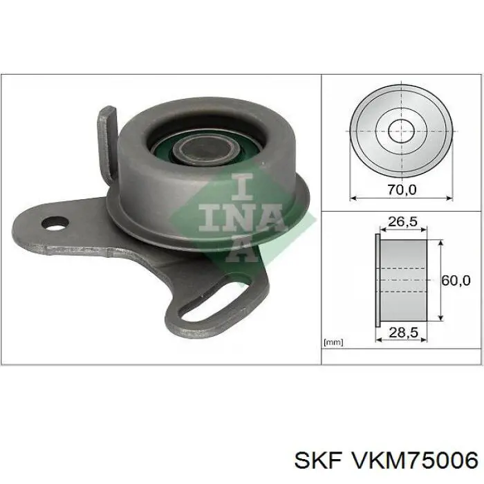 VKM75006 SKF ролик натягувача ременя грм