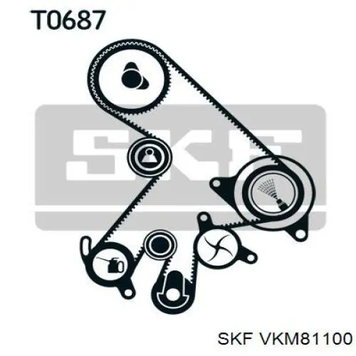 VKM81100 SKF ролик ременя грм, паразитний