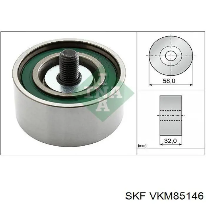 VKM85146 SKF Паразитний провідний ролик