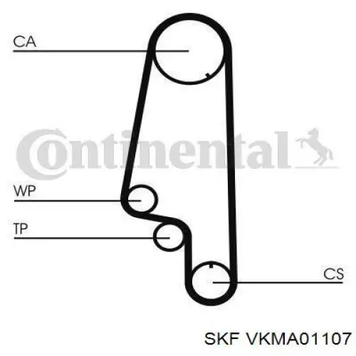 Комплект ГРМ SKF VKMA01107 ціна, від 43.79 USD
