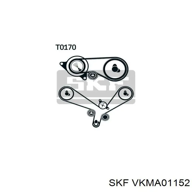 Комплект ГРМ SKF VKMA01152 ціна, від 154.10 USD