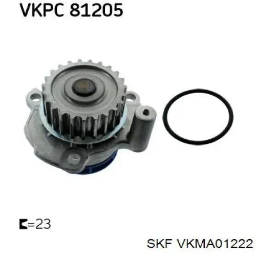 VKMA01222 SKF Ремінь ГРМ, комплект