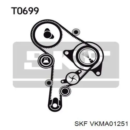 VKMA01251 SKF Ремінь ГРМ, комплект