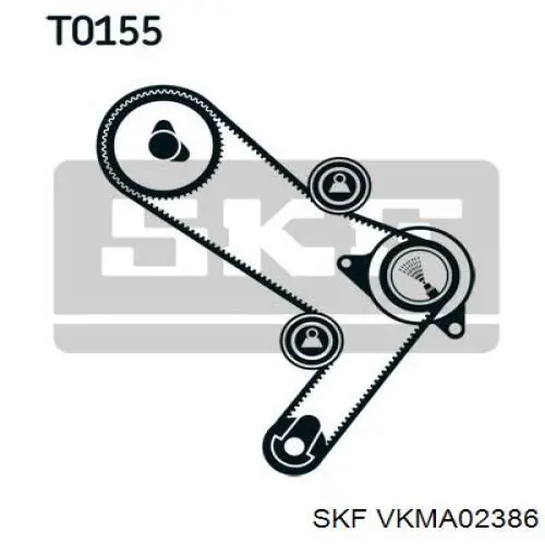 VKMA02386 SKF комплект грм