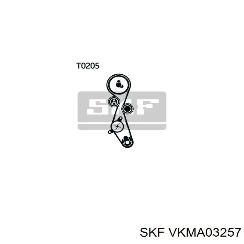 Комплект ГРМ SKF VKMA03257 ціна, від 60.36 USD