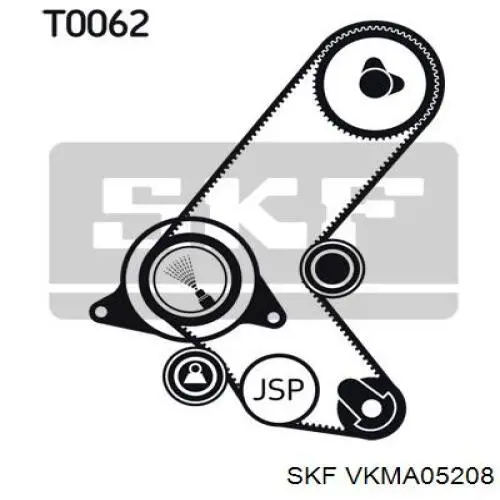 Купити VKMA05208 SKF ГРМ ремень