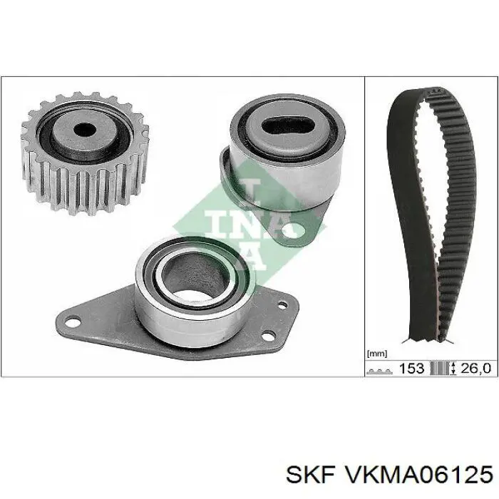 Купити VKMA06125 SKF ГРМ ремень