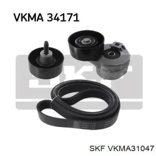 Купити VKMA31047 SKF Ремінь приводний, агрегатів, комплект