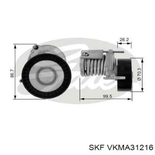 Ремінь приводний, агрегатів, комплект SKF VKMA31216 ціна, від 51.41 USD