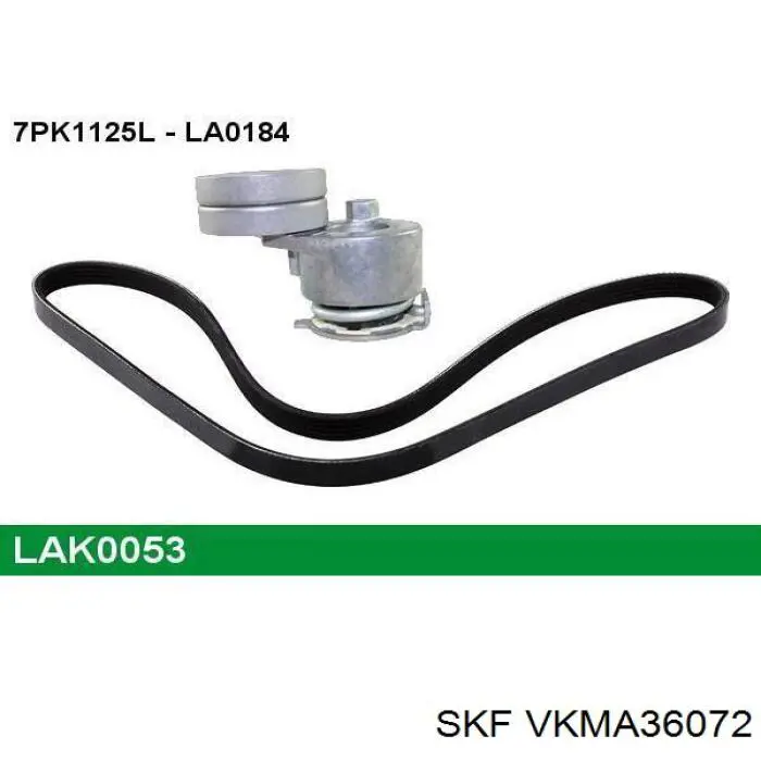 Ремінь приводний, агрегатів, комплект SKF VKMA36072 ціна, від 60.59 USD