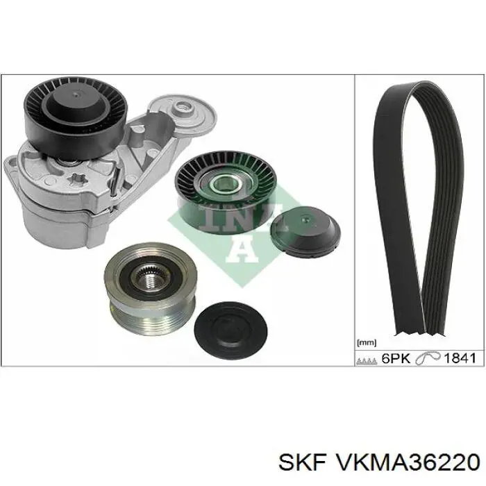 Ремінь приводний, агрегатів, комплект VKMA36220 SKF