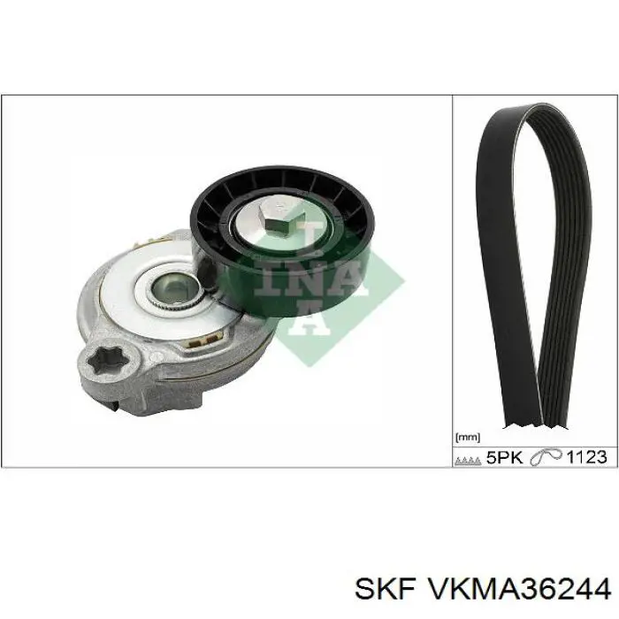 VKMA36244 SKF Ремінь приводний, агрегатів, комплект