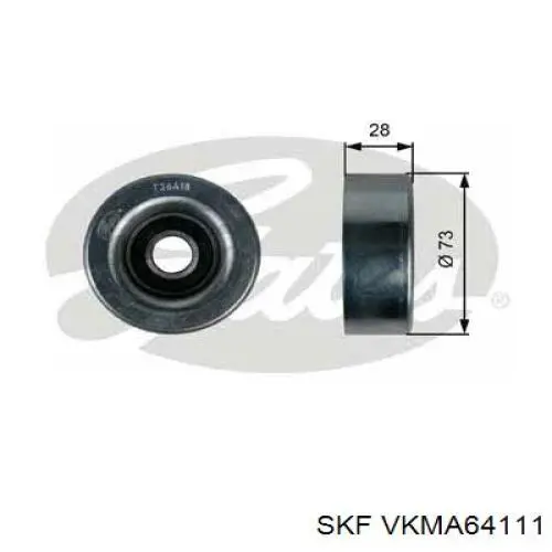 VKMA64111 SKF Ремінь приводний, агрегатів, комплект