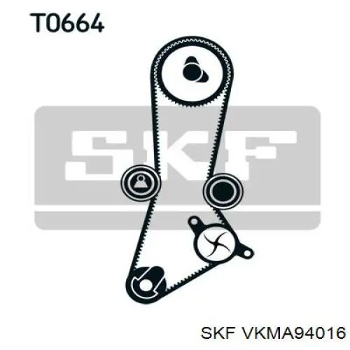 Купити VKMA94016 SKF ГРМ ремень