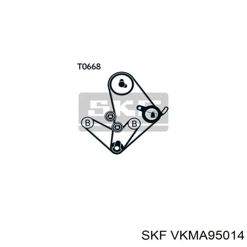 Купити VKMA95014 SKF ГРМ ремень