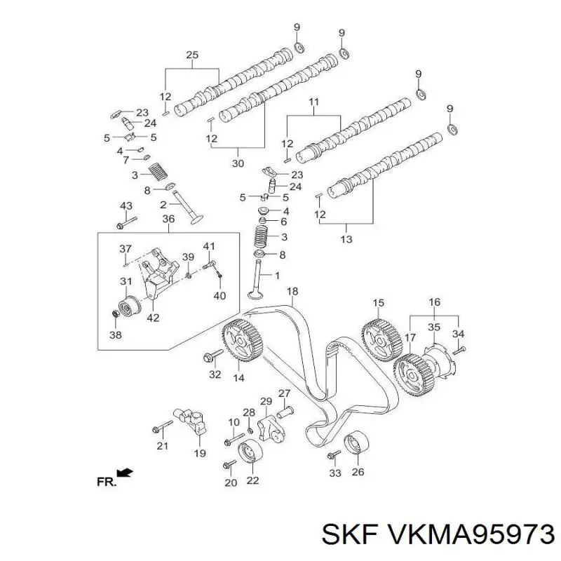 Купити VKMA95973 SKF ГРМ ремень
