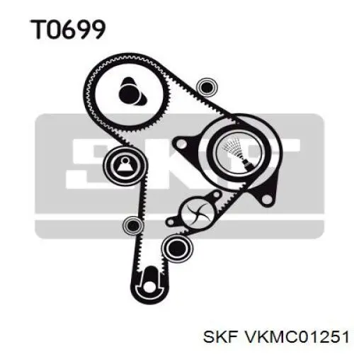 Комплект ГРМ SKF VKMC01251 ціна, від 155.10 USD