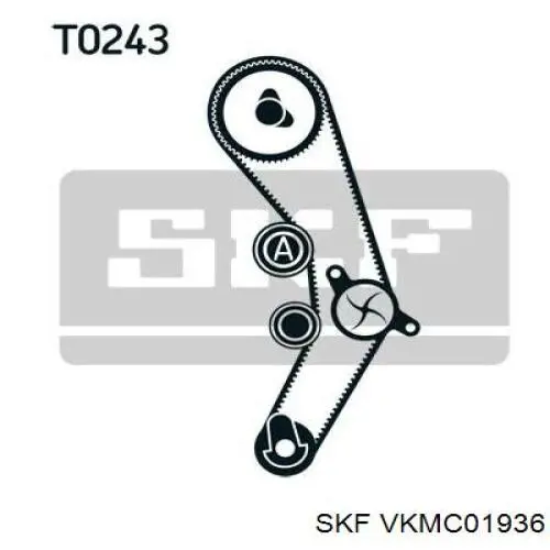 Комплект ГРМ SKF VKMC01936 ціна, від 131.35 USD