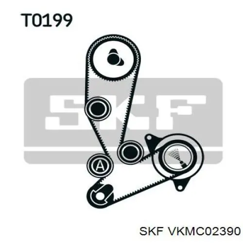 VKMC02390 SKF комплект грм