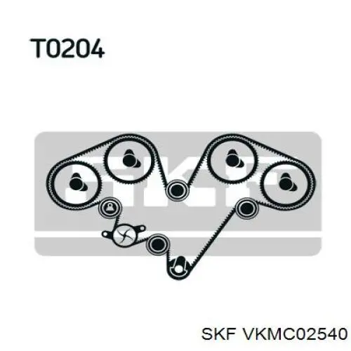 Комплект ГРМ SKF VKMC02540 ціна, від 321.94 USD