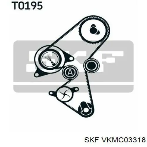 Купити VKMC03318 SKF ГРМ ремень