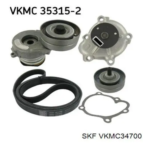 VKMC34700 SKF ролик приводного ременя, паразитний