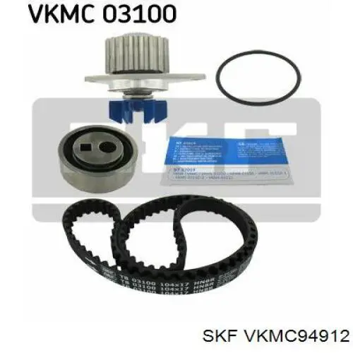 VKMC94912 SKF Ремінь ГРМ, комплект