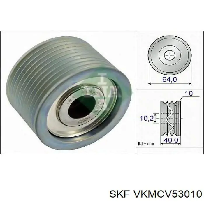 VKMCV53010 SKF ролик приводного ременя, паразитний