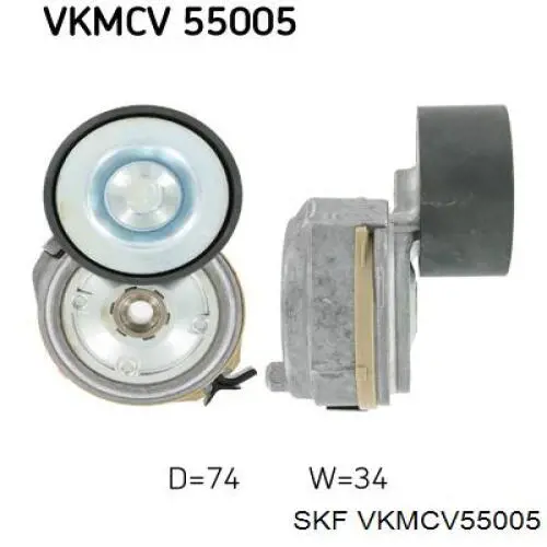 Купити VKMCV55005 SKF Натягувач приводного ременя