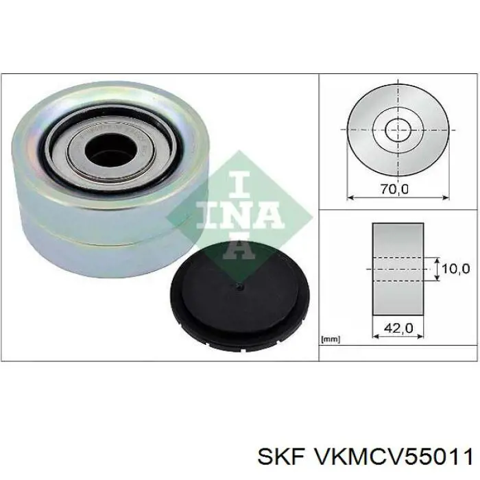 Ролик ременя ГРМ, паразитний SKF VKMCV55011 ціна, від 48.99 USD
