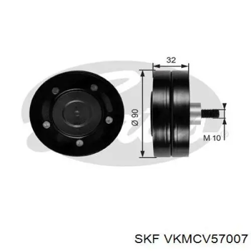 Ролик приводного ременя, паразитний SKF VKMCV57007 ціна, від 29.10 USD