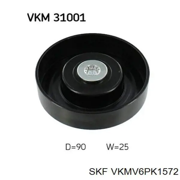 Клиновий ремінь SKF VKMV6PK1572 ціна, від 15.96 USD