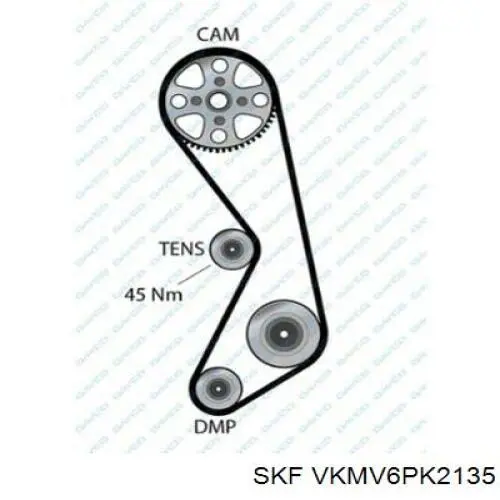 Клиновий ремінь SKF VKMV6PK2135 ціна, від 17.79 USD