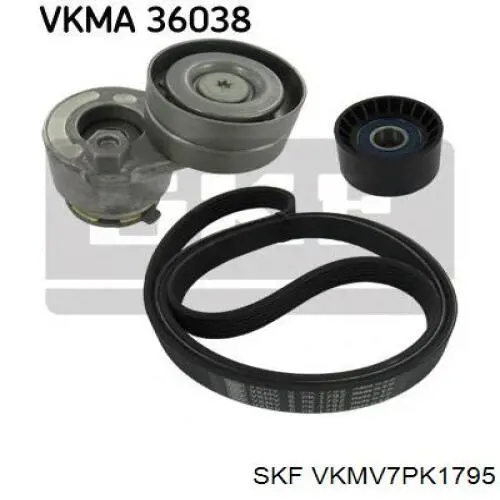 Купити VKMV7PK1795 SKF Ремінь генератора