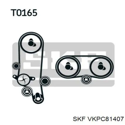VKPC81407 SKF помпа водяна, (насос охолодження)