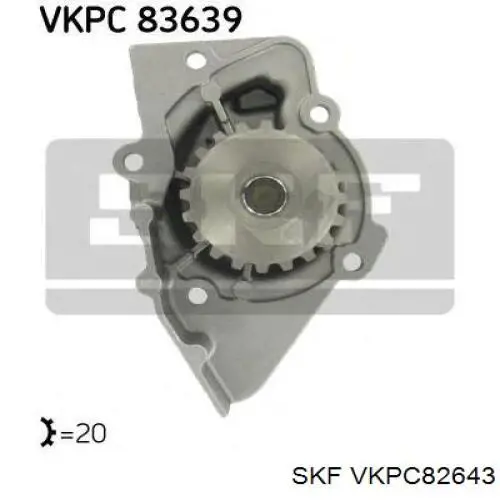 Купити VKPC82643 SKF Насос охолоджуючої рідини