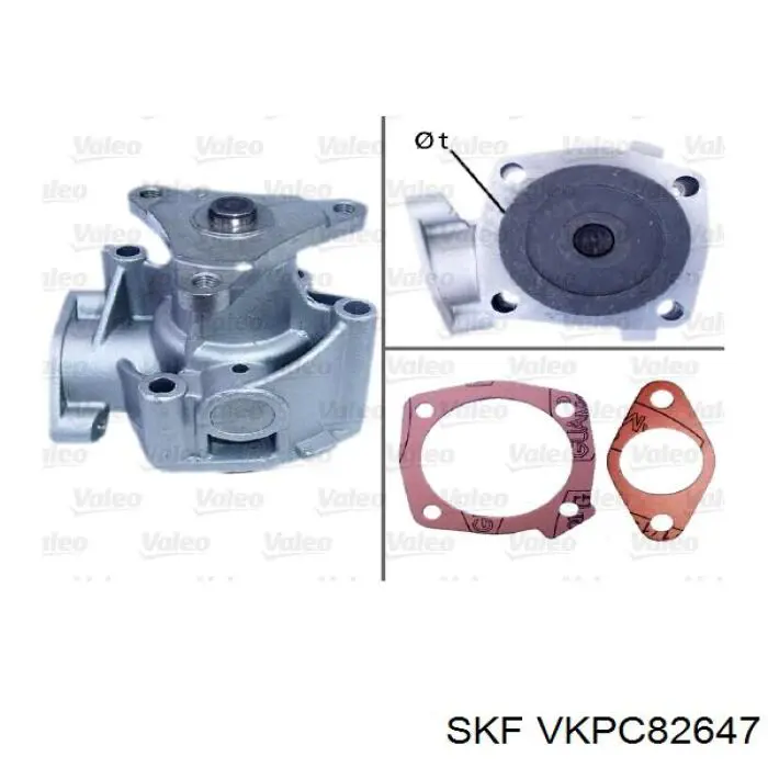 Помпа водяна, (насос) охолодження VKPC82647 SKF