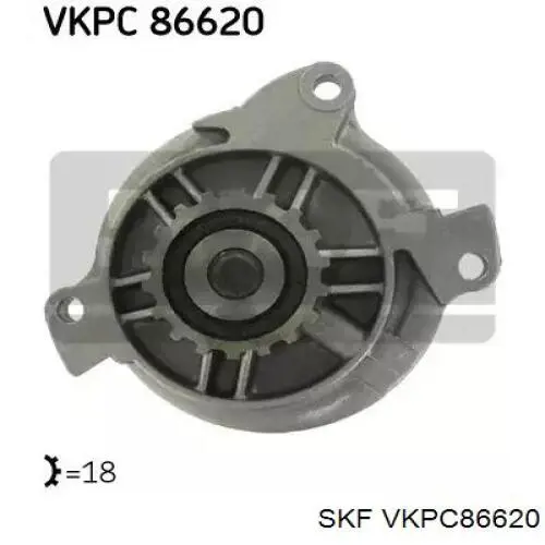 Помпа охолодження SKF VKPC86620 ціна, від 36.74 USD