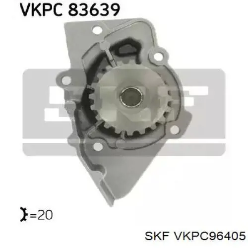 Помпа охолодження SKF VKPC96405 ціна, від 42.44 USD