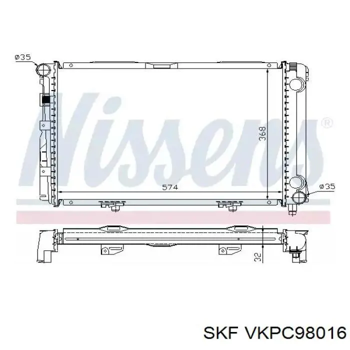 Водяний насос SKF VKPC98016
