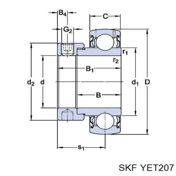 YET207 SKF 