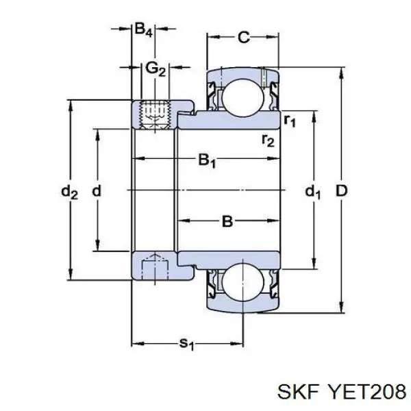 Купити YET208 SKF 