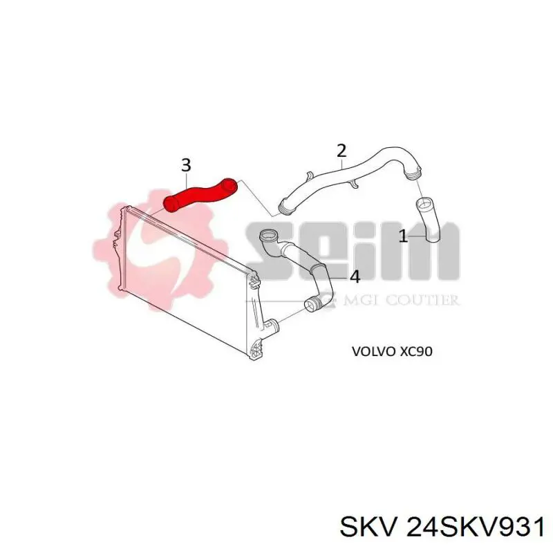 Шланг/патрубок інтеркуллера Volvo 8638507
