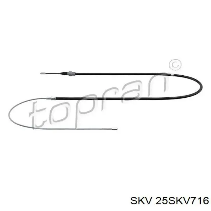 Трос ручного гальма задній, правий/лівий 25SKV716 SKV